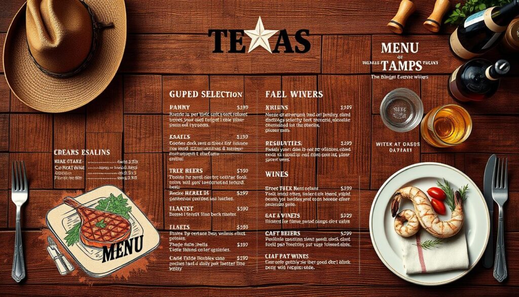 texas-style menu