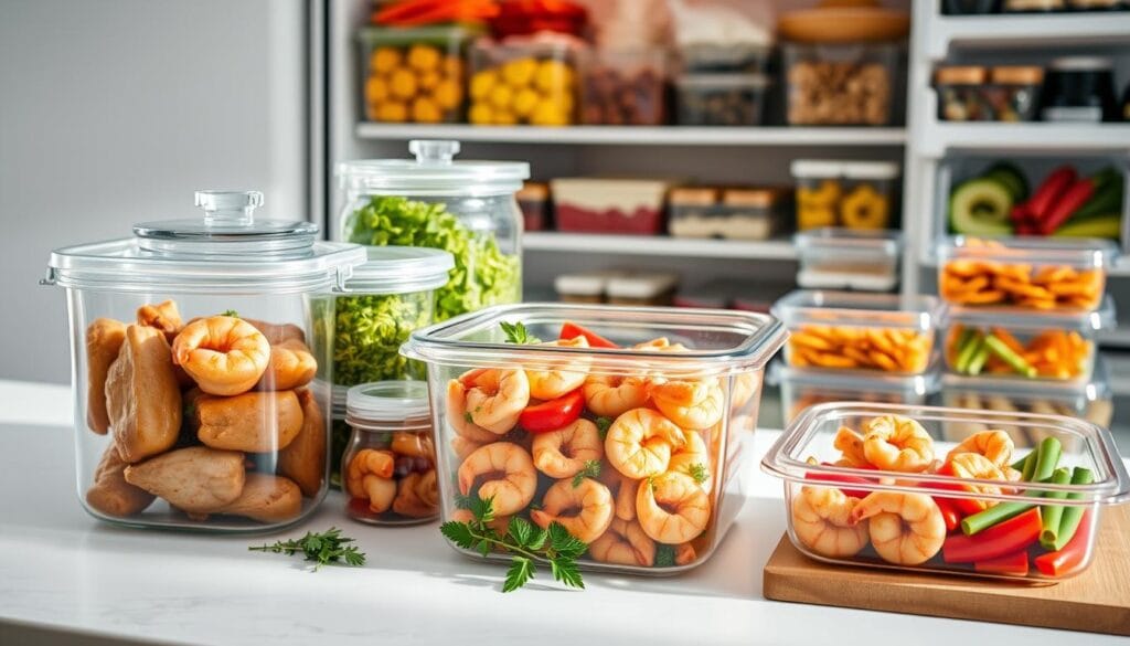 Storing Chicken and Shrimp Dishes