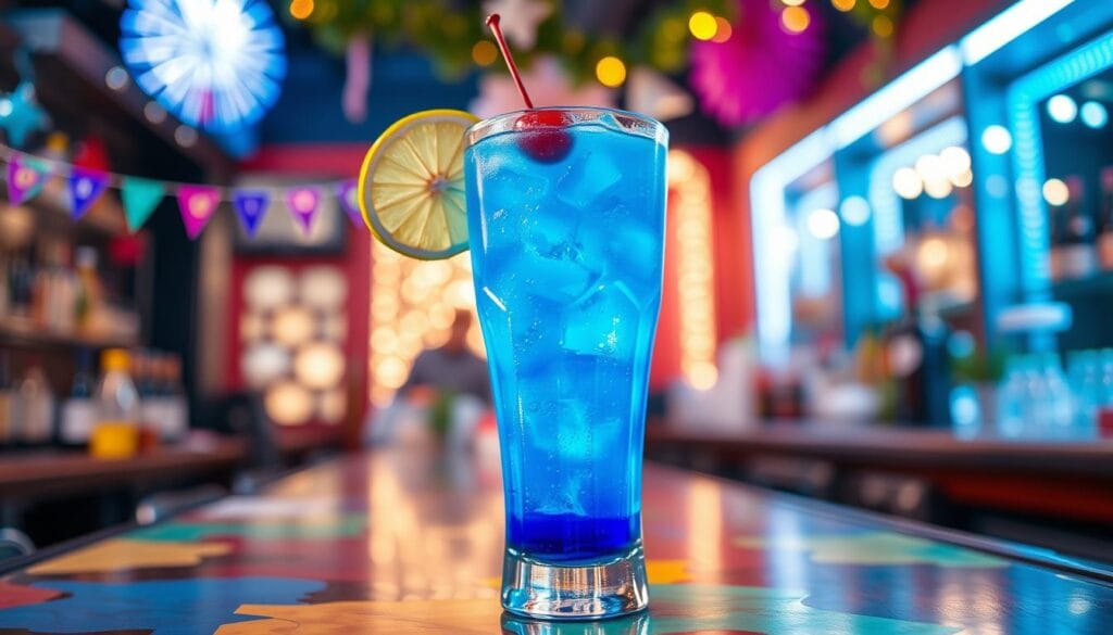 blue motorcycle drink