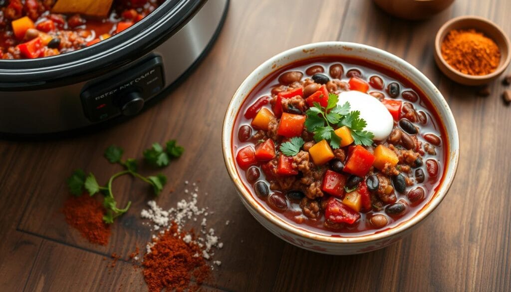 crockpot ground beef chili