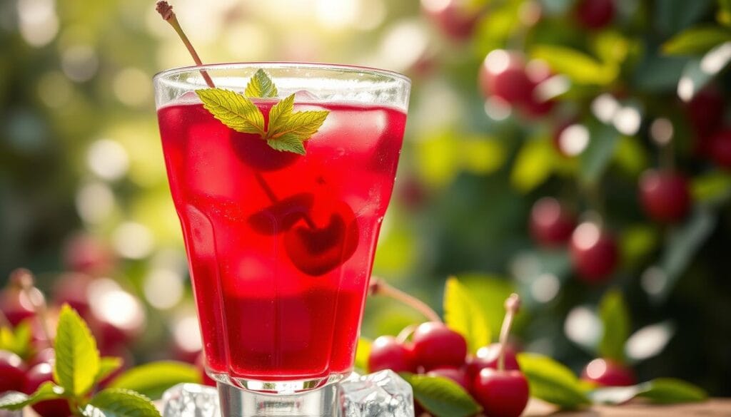 tart cherry juice mocktail