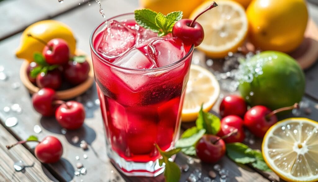 tart cherry juice mocktail