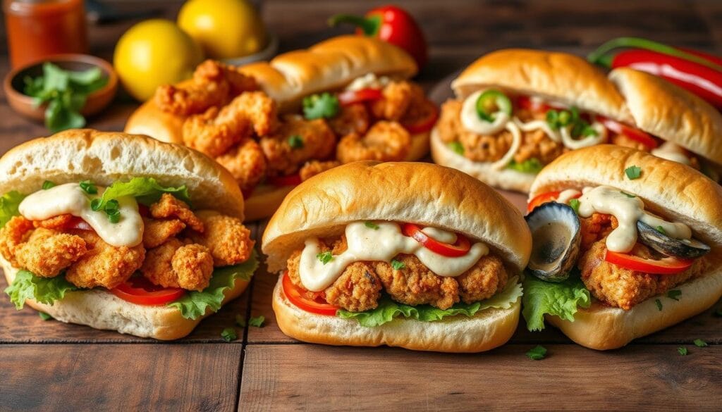 Cajun Po'Boy Sandwich Varieties