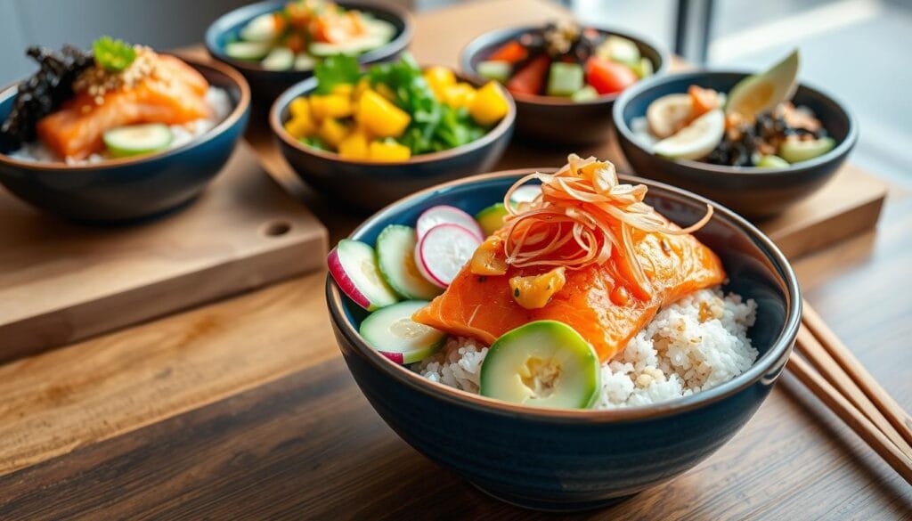 Salmon Rice Bowl Variations